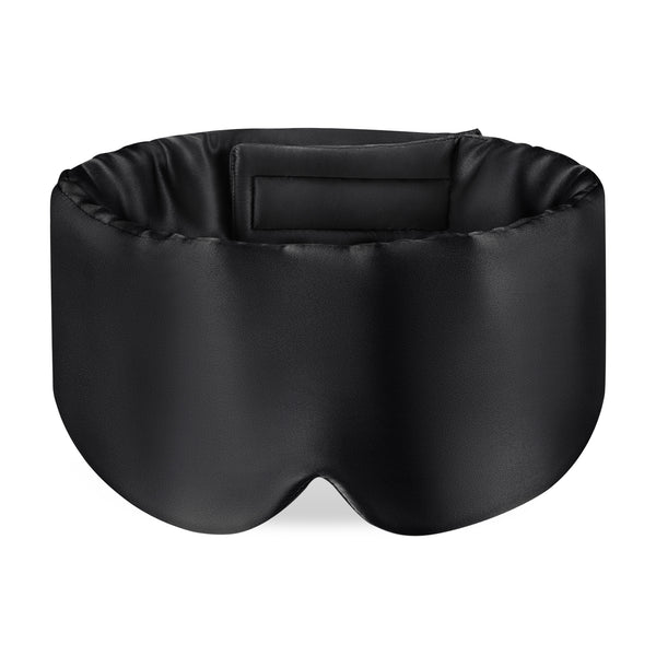 Olesilk 100% Mulberry Silk Sleep Mask Black Color Large Size