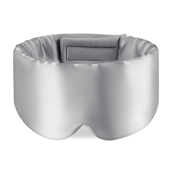 Olesilk 100% Mulberry Silk Sleep Mask Silvergrey Large Size Silk Eye Mask