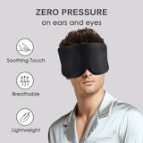 Olesilk 100% Mulberry Silk Sleep Mask Black Color Large Size