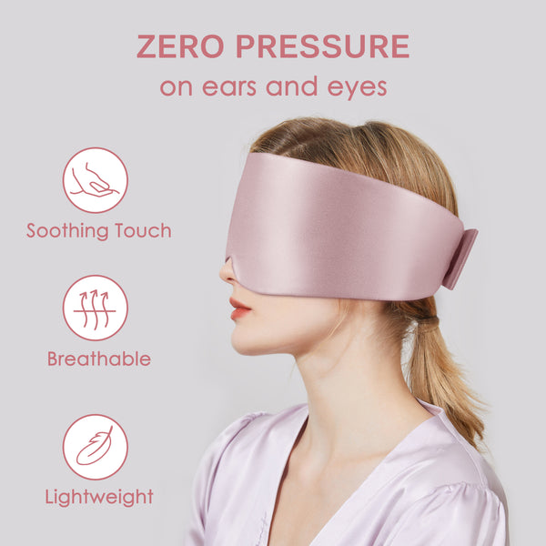 Olesilk 100% Mulberry Silk Sleep Mask Light Plum Large Size
