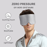 Olesilk 100% Mulberry Silk Sleep Mask Silvergrey Large Size Silk Eye Mask