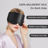 Olesilk 100% Mulberry Silk Sleep Mask Black Color Large Size
