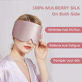 Olesilk 100% Mulberry Silk Sleep Mask Light Plum Large Size