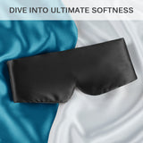 Olesilk 100% Mulberry Silk Sleep Mask Black Color Large Size