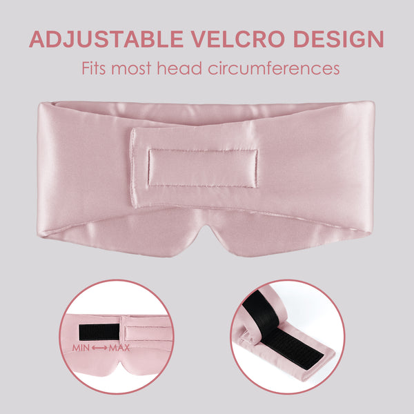 Olesilk 100% Mulberry Silk Sleep Mask Light Plum Large Size