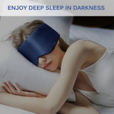 Olesilk 100% Mulberry Silk Sleep Mask Navy Blue Large Size Silk Eye Mask