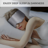 Olesilk 100% Mulberry Silk Sleep Mask Silvergrey Large Size Silk Eye Mask