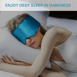 Olesilk 100% Mulberry Silk Sleep Mask Peacock Blue Large Size
