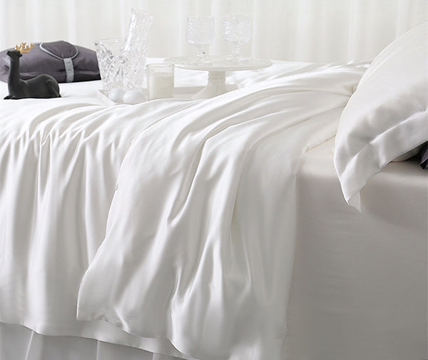 Olesilk 19 Momme 5 Pieces Silk 100% Pure Mulberry Silk Bedding Sets ( 1 Duvet Cover + 1 Flat Sheet + 1 Fitted Sheet + 2 Zipper Pillowcases )