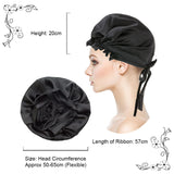 Olesilk 19 Momme 100% Pure Mulberry Silk Night Cap for Sleeping With Elastic Band & Elegant Ribbon