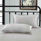 Olesilk 19 Momme 5 Pieces Silk 100% Pure Mulberry Silk Bedding Sets ( 1 Duvet Cover + 1 Flat Sheet + 1 Fitted Sheet + 2 Zipper Pillowcases )