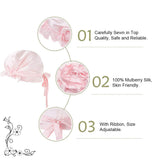 Olesilk 19 Momme 100% Pure Mulberry Silk Night Cap for Sleeping With Elastic Band & Elegant Ribbon