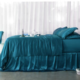 Olesilk 19 Momme 5 Pieces Silk 100% Pure Mulberry Silk Bedding Sets ( 1 Duvet Cover + 1 Flat Sheet + 1 Fitted Sheet + 2 Zipper Pillowcases )