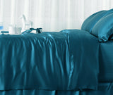 Olesilk 19 Momme 5 Pieces Silk 100% Pure Mulberry Silk Bedding Sets ( 1 Duvet Cover + 1 Flat Sheet + 1 Fitted Sheet + 2 Zipper Pillowcases )