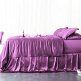 Olesilk 19 Momme 5 Pieces Silk 100% Pure Mulberry Silk Bedding Sets ( 1 Duvet Cover + 1 Flat Sheet + 1 Fitted Sheet + 2 Zipper Pillowcases )