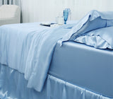 Olesilk 19 Momme 5 Pieces Silk 100% Pure Mulberry Silk Bedding Sets ( 1 Duvet Cover + 1 Flat Sheet + 1 Fitted Sheet + 2 Zipper Pillowcases )