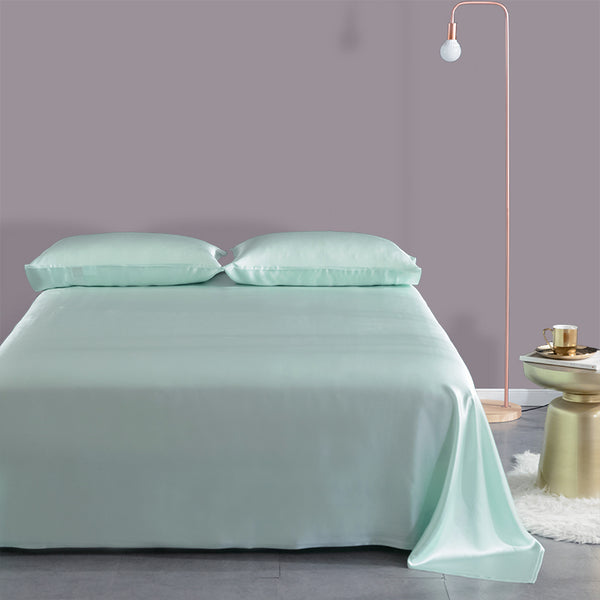 Olesilk 19 Momme 5 Pieces Silk 100% Pure Mulberry Silk Bedding Sets ( 1 Duvet Cover + 1 Flat Sheet + 1 Fitted Sheet + 2 Zipper Pillowcases )