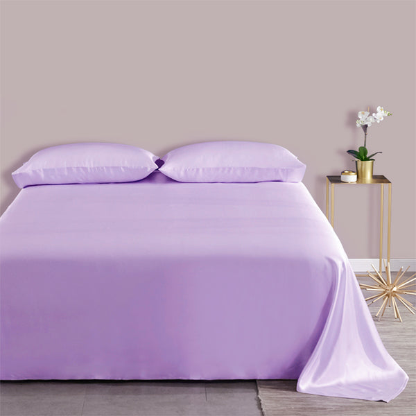 Olesilk 19 Momme 5 Pieces Silk 100% Pure Mulberry Silk Bedding Sets ( 1 Duvet Cover + 1 Flat Sheet + 1 Fitted Sheet + 2 Zipper Pillowcases )