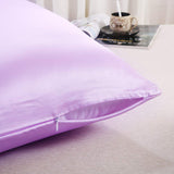 Olesilk 19 Momme 4 Pieces 100% Pure Mulberry Silk Bedding Set (1 Flat Sheet + 1 Fitted Sheet + 2 Zipper Pillowcases)