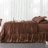 Olesilk 19 Momme 5 Pieces Silk 100% Pure Mulberry Silk Bedding Sets ( 1 Duvet Cover + 1 Flat Sheet + 1 Fitted Sheet + 2 Zipper Pillowcases )