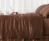 Olesilk 19 Momme 5 Pieces Silk 100% Pure Mulberry Silk Bedding Sets ( 1 Duvet Cover + 1 Flat Sheet + 1 Fitted Sheet + 2 Zipper Pillowcases )