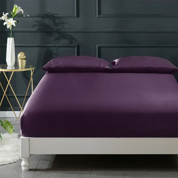 Olesilk 19 Momme 3 Pieces Silk Sheet Set  (1 Silk Flat Sheet + 1 Silk Fitted Sheet + 1 Silk Zipper Pillowcase)