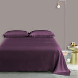 Olesilk 19 Momme 4 Pieces 100% Pure Mulberry Silk Bedding Set (1 Flat Sheet + 1 Fitted Sheet + 2 Zipper Pillowcases)
