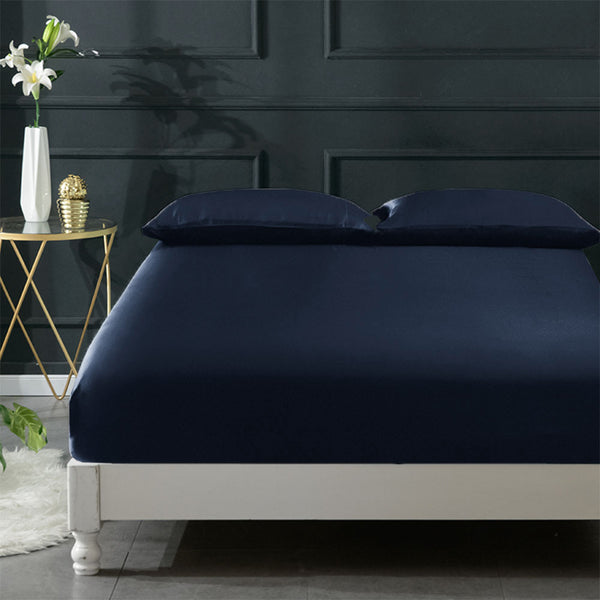 Olesilk 19 Momme 3 Pieces Silk Sheet Set  (1 Silk Flat Sheet + 1 Silk Fitted Sheet + 1 Silk Zipper Pillowcase)