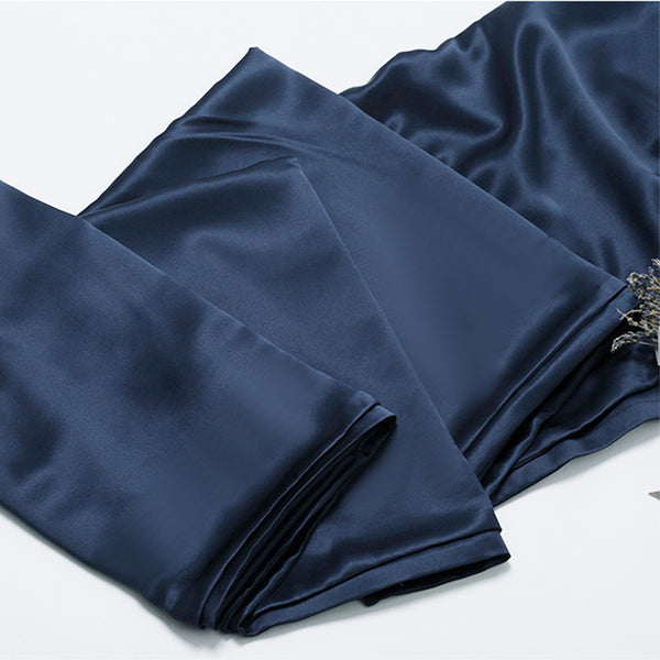Olesilk 19 Momme 3 Pieces Silk Sheet Set  (1 Silk Flat Sheet + 1 Silk Fitted Sheet + 1 Silk Zipper Pillowcase)