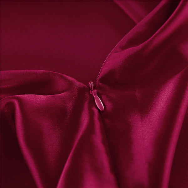 Olesilk 19 Momme 3 Pieces Silk Sheet Set  (1 Silk Flat Sheet + 1 Silk Fitted Sheet + 1 Silk Zipper Pillowcase)