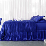 Olesilk 19 Momme 5 Pieces Silk 100% Pure Mulberry Silk Bedding Sets ( 1 Duvet Cover + 1 Flat Sheet + 1 Fitted Sheet + 2 Zipper Pillowcases )