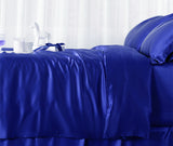Olesilk 19 Momme 5 Pieces Silk 100% Pure Mulberry Silk Bedding Sets ( 1 Duvet Cover + 1 Flat Sheet + 1 Fitted Sheet + 2 Zipper Pillowcases )