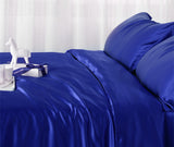 Olesilk 19 Momme 5 Pieces Silk 100% Pure Mulberry Silk Bedding Sets ( 1 Duvet Cover + 1 Flat Sheet + 1 Fitted Sheet + 2 Zipper Pillowcases )