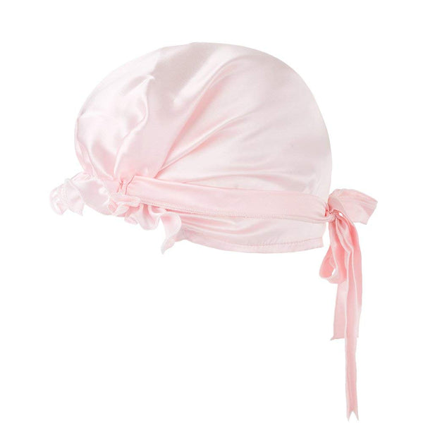 Olesilk 19 Momme 100% Pure Mulberry Silk Night Cap for Sleeping With Elastic Band & Elegant Ribbon