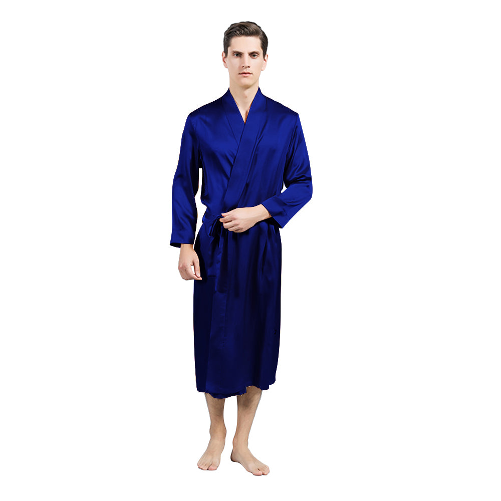 Clearance!Men Silk Summer and Autumn Satin Kimono Bathrobe Golden Dragon  Knee Length Long Sleeve Bath Robe Dressing Gown Sleepwear (No Pants) Red  5XL - Walmart.com