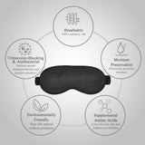 Olesilk 100% Mulberry Silk Sleep Mask Blindfold with Elastic Strap and Silk Filling