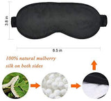 Olesilk 100% Mulberry Silk Sleep Mask Blindfold with Elastic Strap and Silk Filling