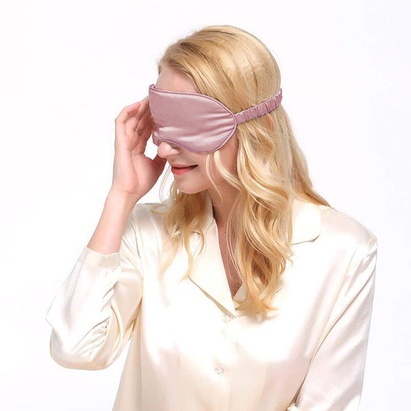 Olesilk 100% Mulberry Silk Sleep Mask Blindfold with Elastic Strap and Silk Filling