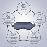 Olesilk 100% Mulberry Silk Sleep Mask Blindfold with Elastic Strap and Silk Filling