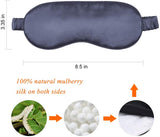 Olesilk 100% Mulberry Silk Sleep Mask Blindfold with Elastic Strap and Silk Filling