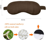 Olesilk 100% Mulberry Silk Sleep Mask Blindfold with Elastic Strap and Silk Filling