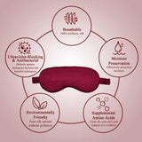 Olesilk 100% Mulberry Silk Sleep Mask Blindfold with Elastic Strap and Silk Filling