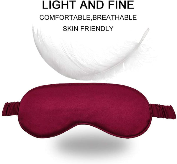 Olesilk 100% Mulberry Silk Sleep Mask Blindfold with Elastic Strap and Silk Filling