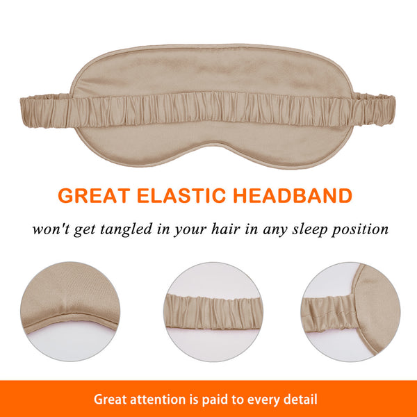 Olesilk 100% Mulberry Silk Sleep Mask Blindfold with Elastic Strap and Silk Filling