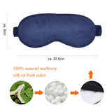 Olesilk 100% Mulberry Silk Sleep Mask Blindfold with Elastic Strap and Silk Filling