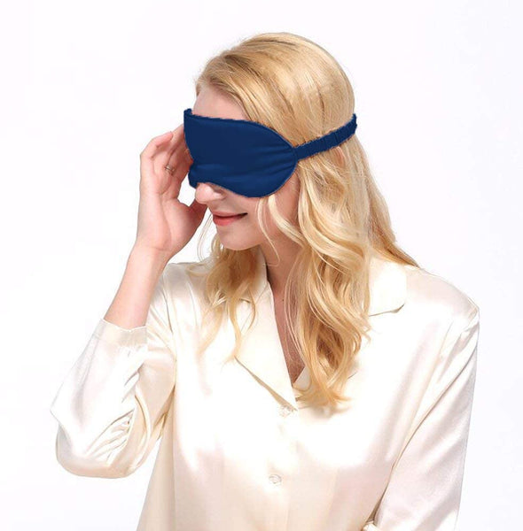 Olesilk 100% Mulberry Silk Sleep Mask Blindfold with Elastic Strap and Silk Filling