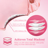 Olesilk 100% Mulberry Silk Sleep Mask Blindfold with Elastic Strap and Silk Filling