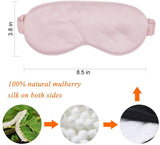 Olesilk 100% Mulberry Silk Sleep Mask Blindfold with Elastic Strap and Silk Filling