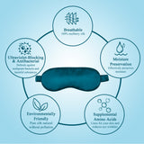 Olesilk 100% Mulberry Silk Sleep Mask Blindfold with Elastic Strap and Silk Filling