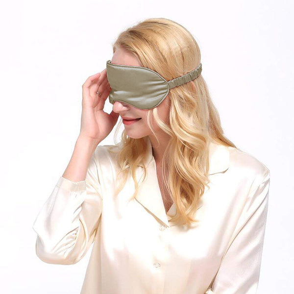 Olesilk 100% Mulberry Silk Sleep Mask Blindfold with Elastic Strap and Silk Filling